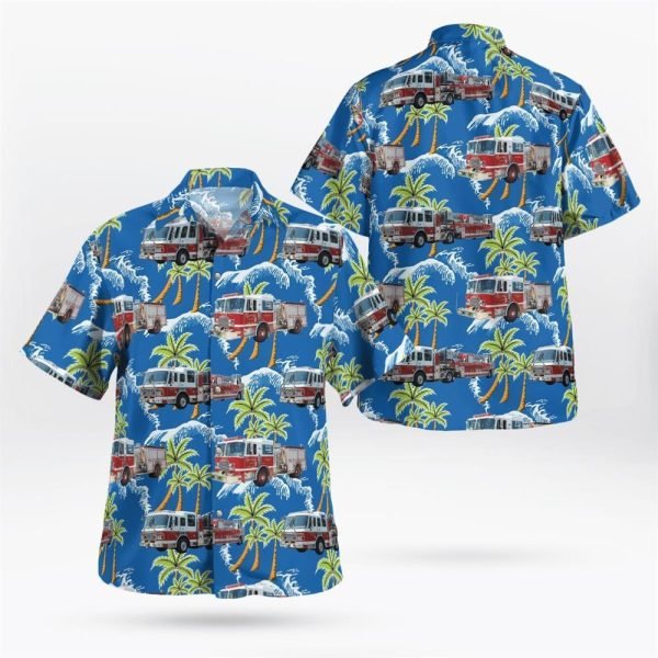 Ventnor City, New Jersey, Ventnor City Fire Department Hawaiian Shirt – Gifts For Firefighters In Ventnor City, NJ