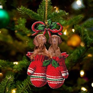 Vizsla Inside Your Gloves Christmas Holiday-Two Sided…