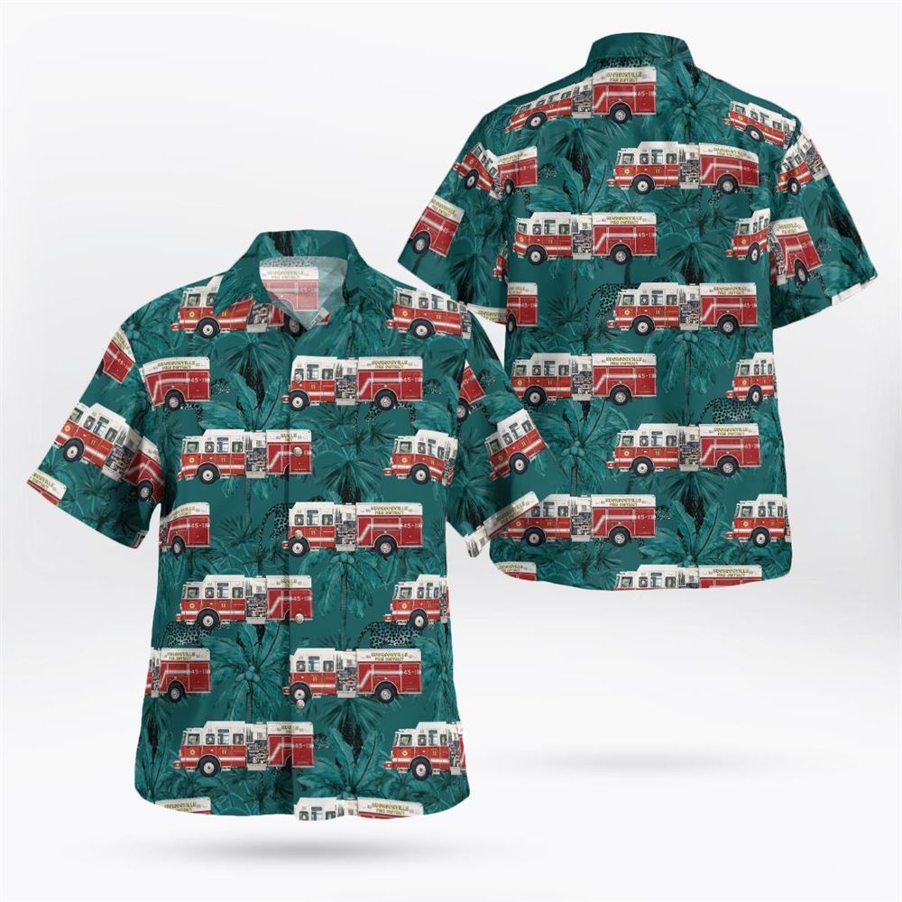 Wappingers Falls, New York, Hughsonville Fire District Hawaiian Shirt – Gifts For Firefighters In Wappingers Falls, NY