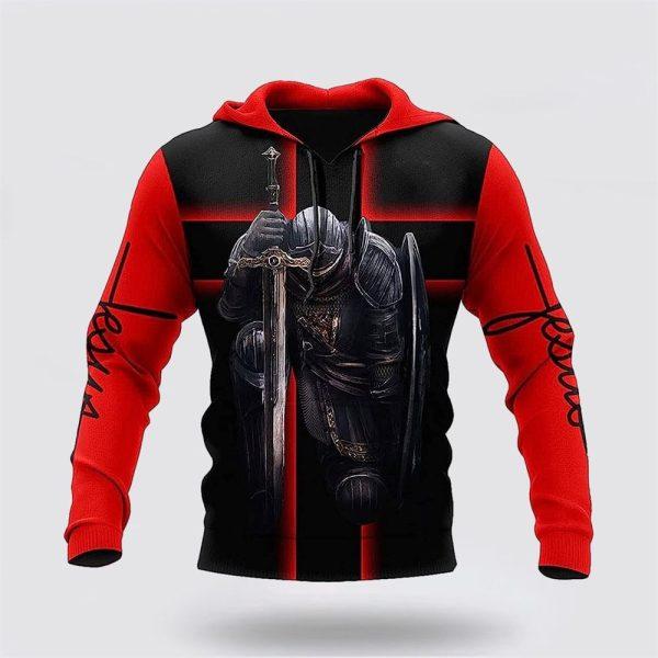 Warrior Jesus My God My King My Lord All Over Print 3D Hoodie – Gifts For Christians