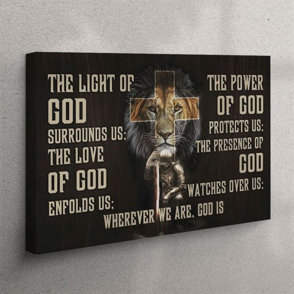 Warrior Lion Of Judah Canvas Warrior Prayer For Protection Canvas Wall Art Print – Christian Wall Art Canvas