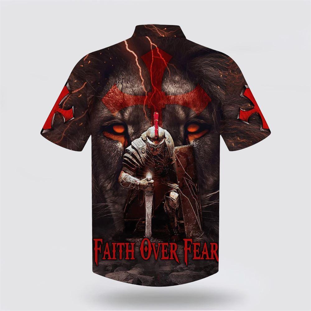 Warrior Of Christ Lion Cross Faith Over Fear Hawaiian Shirts – Gifts For Christian Families Warrior Of Christ Lion Cross Faith Over Fear Hawaiian Shirts – Gifts For Christian Families