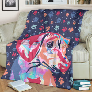 Watercolor Dachshund  Fleece Throw Blanket - Pendleton Sherpa Fleece Blanket - Gifts For Dog Lover