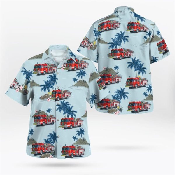 Waterford, New York, Waterford Fire Department (Kavanaugh Hook & Ladder Co. #1) Hawaiian Shirt – Gifts For Firefighters In Waterford, NY