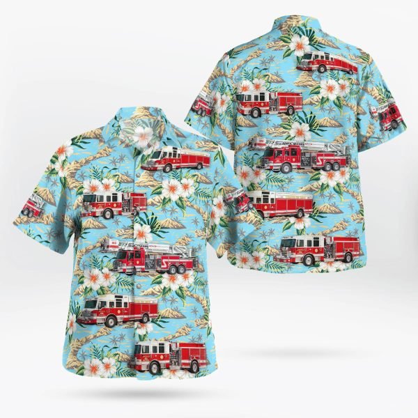 Webster, Monroe County, New York, North East Joint Fire District Hawaiian Shirt – Gifts For Firefighters In Webster, NY