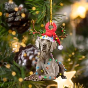 Weimaraner Christmas Shape Christmas Plastic Hanging Ornament…