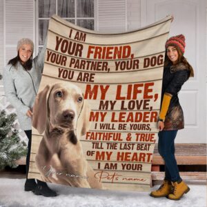 Weimaraner Fleece Throw Blanket - Pendleton Sherpa Fleece Blanket - Gifts For Dog Lover