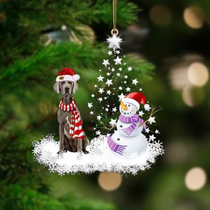 Weimaraner Star Tree Hanging Christmas Plastic Hanging…