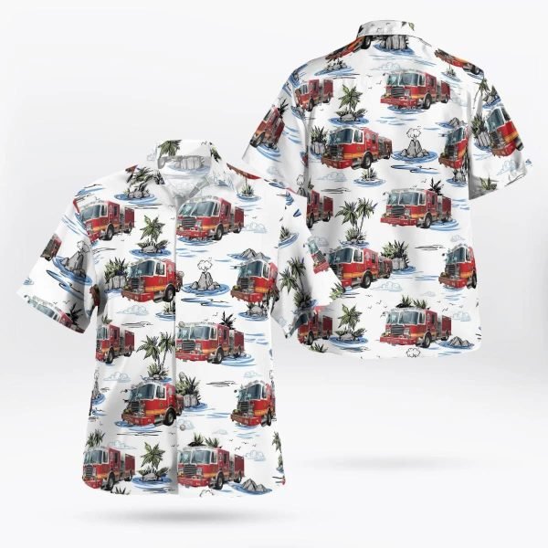West Long Branch Fire Co. #2, West Long Branch, New Jersey Hawaiian Shirt – Gifts For Firefighters In West Long Branch, NJ