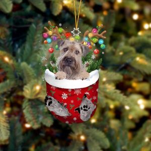 Wheaten Terrier In Snow Pocket Christmas Ornament…