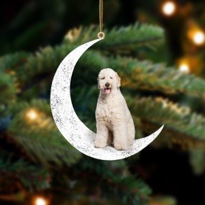 White Labradoodle-Sit On The Moon-Two Sided Christmas…