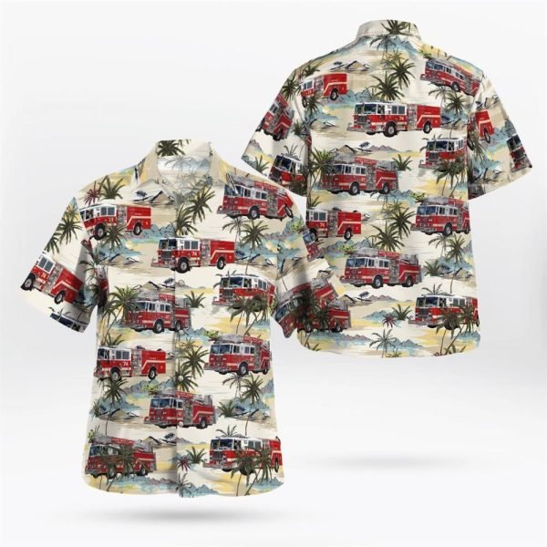 White Plains, New York, North White Plains Fire Company No.1 Hawaiian Shirt – Gifts For Firefighters In White Plains, NY