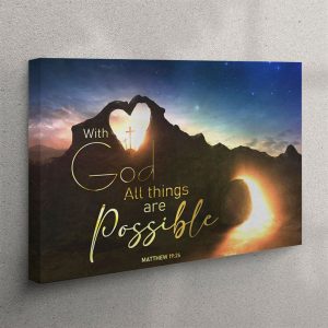 With God All Things Are Possible Canvas…