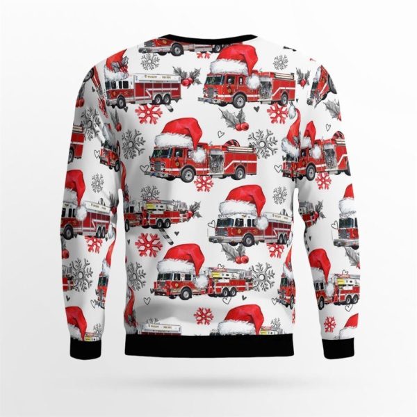 Wyckoff Fire Department, Wyckoff , NJ Christmas AOP Ugly Sweater – Gifts For Firefighters In Wyckoff, NJ