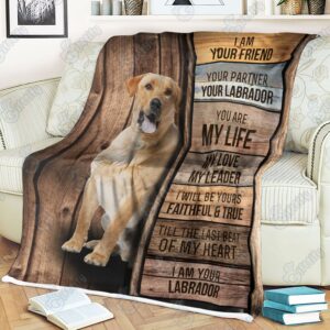 Yellow Labrador Retriever Fleece Throw Blanket - Pendleton Sherpa Fleece Blanket - Gifts For Dog Lover