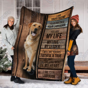 Yellow Labrador Retriever Fleece Throw Blanket - Pendleton Sherpa Fleece Blanket - Gifts For Dog Lover