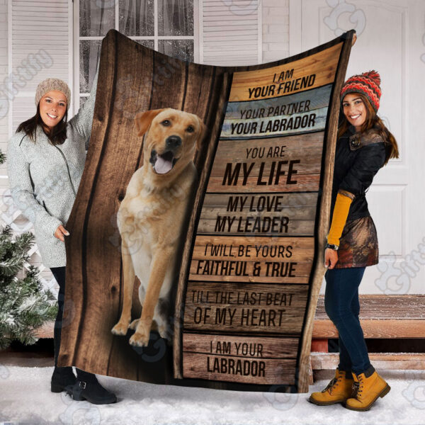 Yellow Labrador Retriever Fleece Throw Blanket – Pendleton Sherpa Fleece Blanket – Gifts For Dog Lover