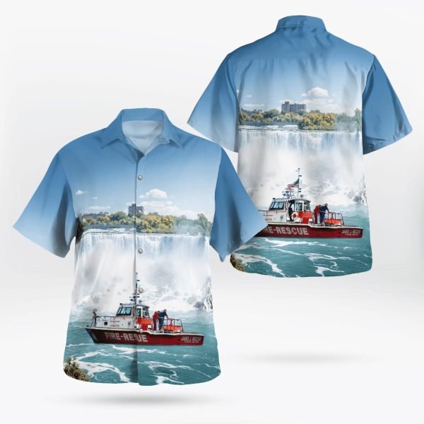 Yonkers Fire Department Fire-Rescue Boat, Yonkers, New York Hawaiian Shirt – Gifts For Firefighters In Yonkers, NY