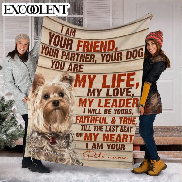 Yorkie Fleece Throw Blanket – Pendleton Sherpa Fleece Blanket – Gifts For Dog Lover