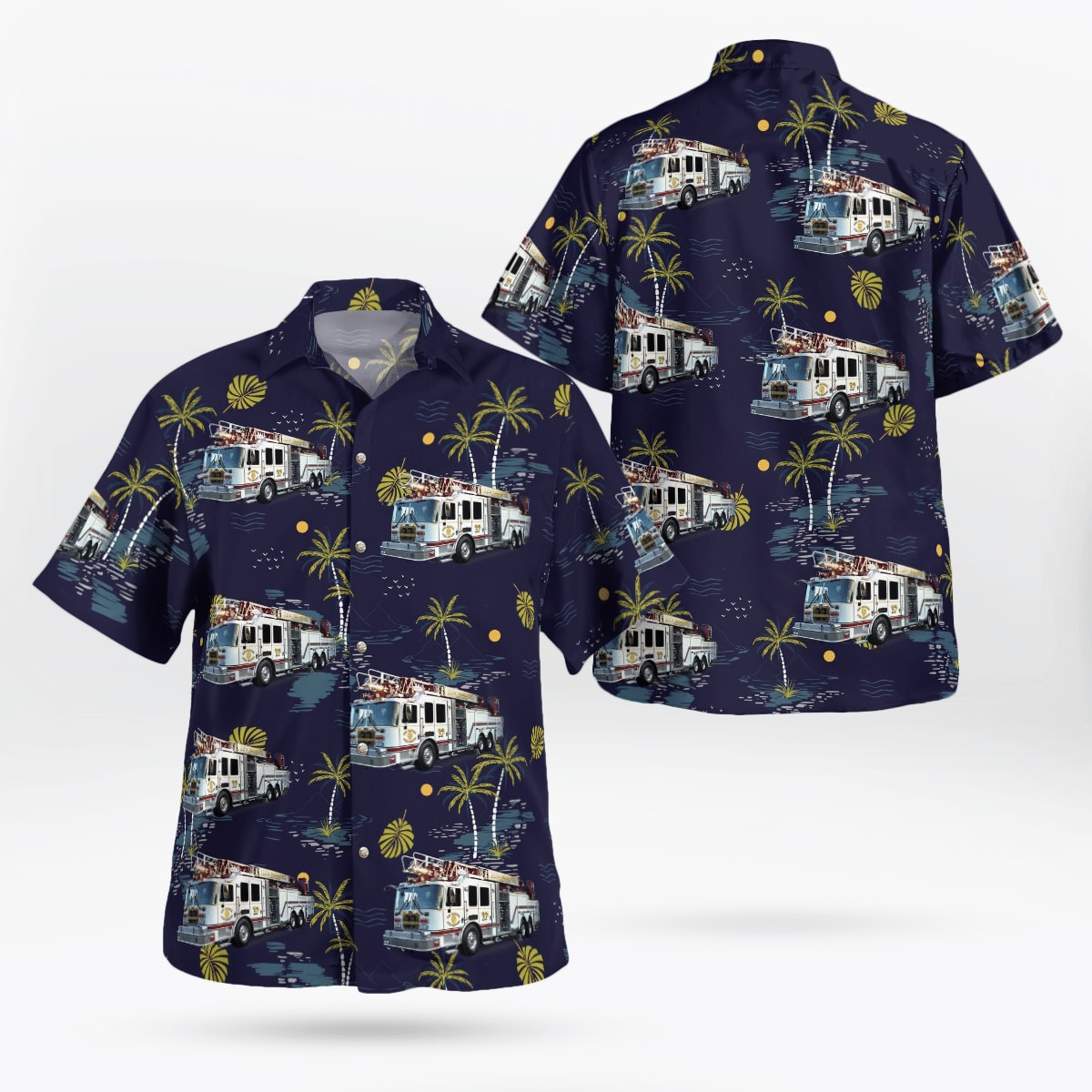 ew York Lancaster Fire Department Hawaiian Shirt – Gifts For Firefighters In New York