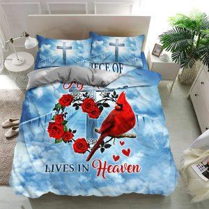 A Big Piece of My Heart Lives in Heaven Christian Quilt Bedding Set Christian Gift For Believers 2 cw4zxo.jpg