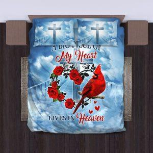 A Big Piece of My Heart Lives in Heaven Christian Quilt Bedding Set Christian Gift For Believers 3 gtxzft.jpg