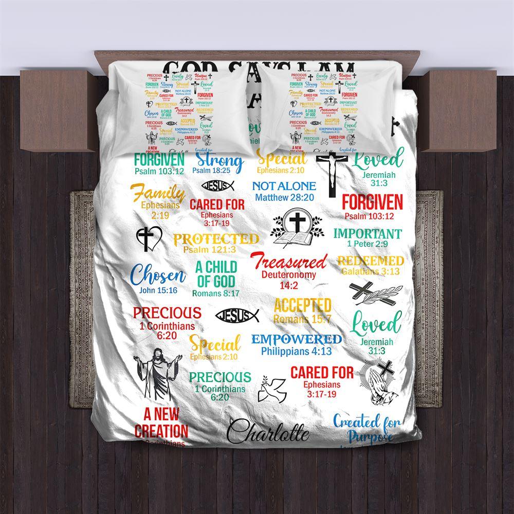A Child of God Christian Quilt Bedding Set – Christian Gift For Believers