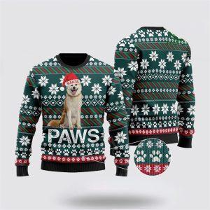 Akita Santa Printed Christmas Ugly Sweater –…
