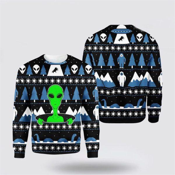 Alien Christmas Autism Dad Ugly Christmas Sweater Unisex Knit Wool Ugly Sweater – Christmas Gifts For Frends