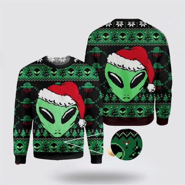 Aliens Ugly Christmas Sweater Unisex Knit Wool Ugly Sweater – Christmas Gifts For Frends