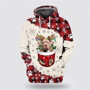 American Bully In Snow Pocket Merry Christmas…