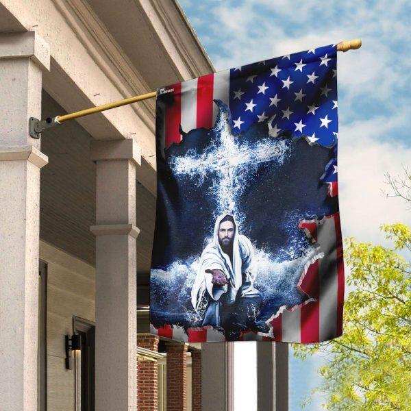American Flag Jesus Flagwix Cool Jesus Flag – Christian Flag Outdoor Decoration