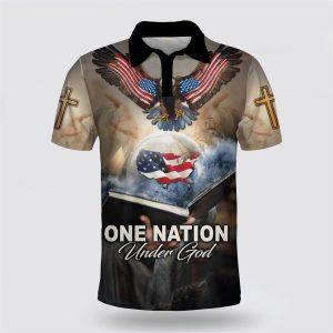 American One Nation Under God Polo Shirt…