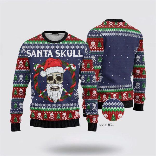Animal Santa Skull Ugly Christmas Sweater Festive and Trendy Holiday Apparel – Christmas Gifts For Frends