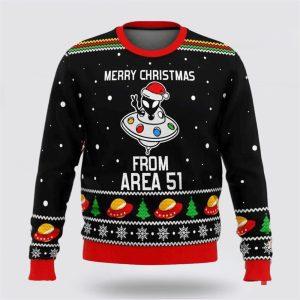 Area Aliens Ugly Sweater Merry Xmas Festive…