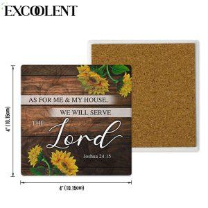 As For Me And My House Joshua 2415 Sunflower Scripture Stone Coasters Coasters Gifts For Christian 4 nzckov.jpg