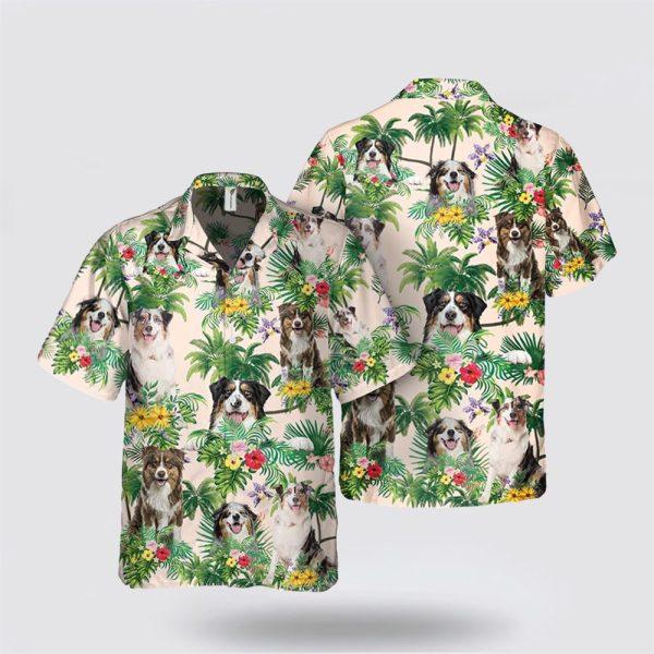 Aussieshep Flower And Leaves Tropic Pattern Hawaiian Shirt – Gift For Pet Lover