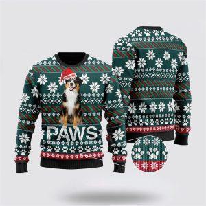 Australian Shepherd Santa Printed Christmas Ugly Sweater…