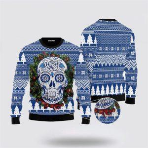 Awesome Sugar Skull Ugly Christmas Sweater Men…