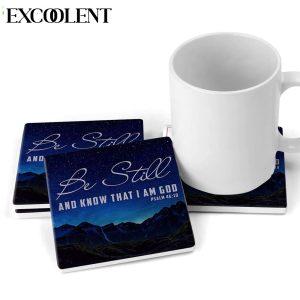 Be Still Know That I Am God Mountain Stars Stone Coasters Coasters Gifts For Christian 2 wlszzn.jpg