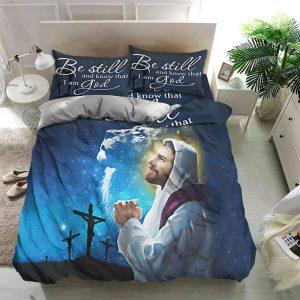 Be Still and Know That I Am God Christian Quilt Bedding Set Christian Gift For Believers 2 zzfvfh.jpg
