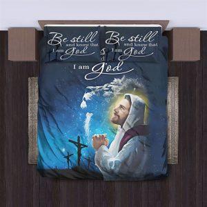 Be Still and Know That I Am God Christian Quilt Bedding Set Christian Gift For Believers 3 l8wnm0.jpg