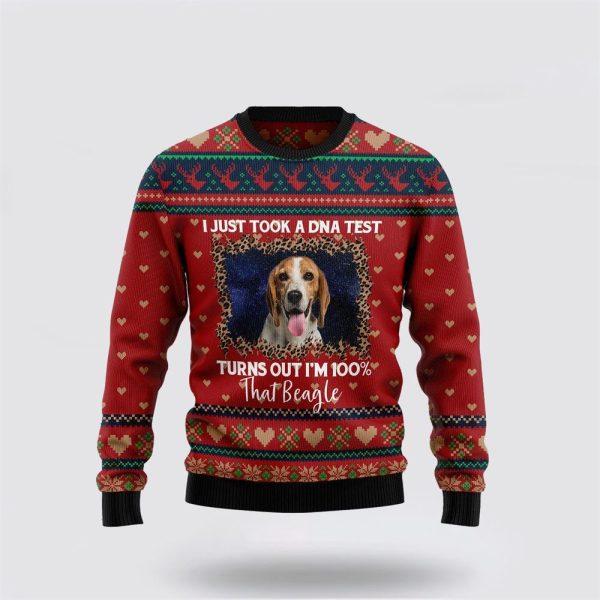 Beagle Dog Christmas Sweater 3D – Dog Lover Christmas Sweater