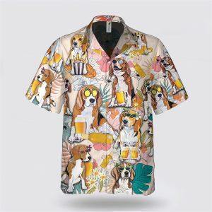 Beagle Dog Flower And Beer Tropic Pattern Hawaiian Shirt Gift For Pet Lover 1 senpde.jpg