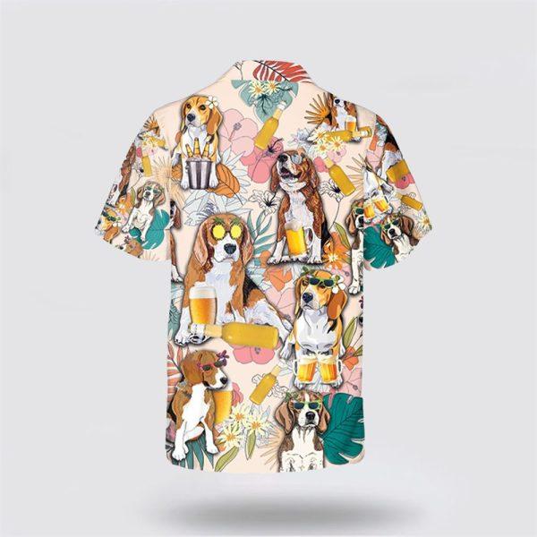Beagle Dog Flower And Beer Tropic Pattern Hawaiian Shirt – Gift For Pet Lover