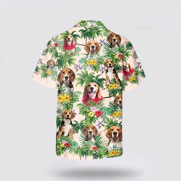 Beagle Dog Flower And Leaves Tropic Pattern Hawaiian Shirt – Gift For Pet Lover