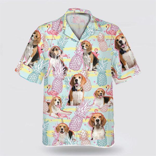 Beagle Dog Pink Pineapple Pattern Hawaiian Shirt – Gift For Dog Lover