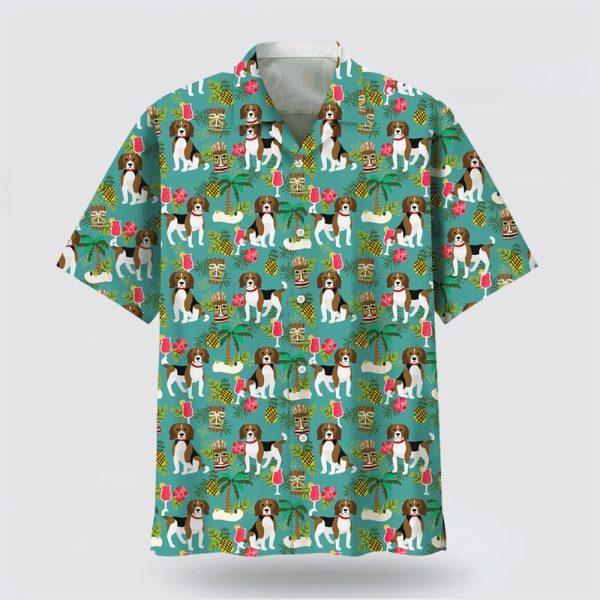 Beagle Hawaiian Beach Hawaiian Shirt – Dog Lover Hawaiian Shirts