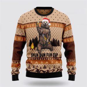 Bear Camping Christmas Ugly Christmas Sweater –…