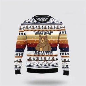 Bear Coffee Ugly Christmas Sweater – Sweater…
